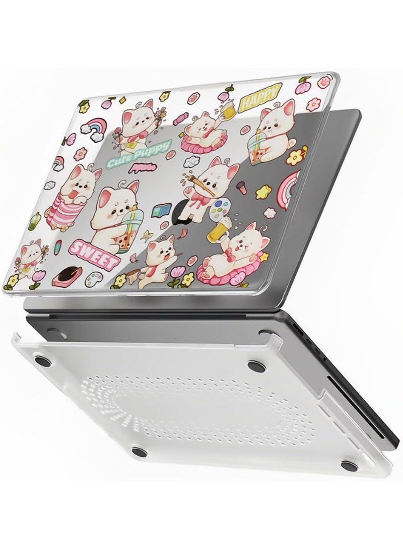 Protective Case Compatible with MacBook Pro 14-inch 2025-2021 M4 M3 M2 M1, Soft TPU Front Cover + Plastic Hard Shell Back Cover, for MacBook Pro 14 Case
